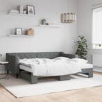 vidaXL Slaapbank onderschuifbed matrassen 90x190 cm stof, Verzenden, Nieuw