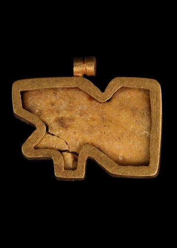 Oude Egypte, derde tussenperiode Faience Wedjat-amulet in