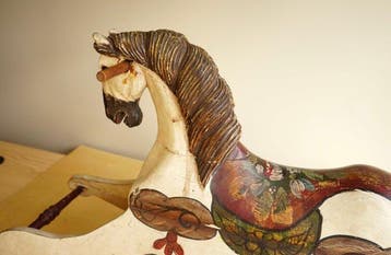 Folk Art Antique Rocking Horse - Speelgoed - 1910-1920 -