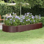 vidaXL Plantenbak 296x140x36 cm gegalvaniseerd staal bruin, Tuin en Terras, Verzenden, Nieuw