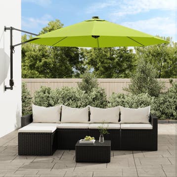 vidaXL Wandparasol 290 cm appelgroen, Verzenden, Nieuw