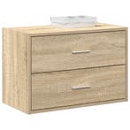 vidaXL Kast met 2 lades 60x31x40 cm bewerkt hout sonoma, Verzenden, Nieuw