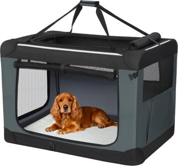 Hondentransportbox, opvouwbaar, draagbaar, met 3 deuren, 76,, Verzenden, Nieuw