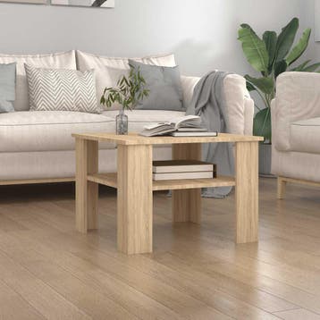 vidaXL Salontafel 60x60x42 cm bewerkt hout sonoma, Verzenden, Nieuw