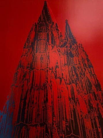 Andy Warhol - “Kölner Dom / Cologne Cathedral (red), 1985”.