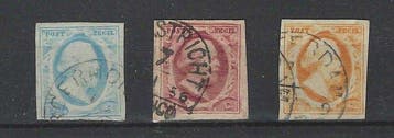 Nederland 1852/1864 - Konig Willem III - NVPH 1/3, 4/6, Gestempeld