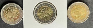Slovénie. 2 Euro 2007 Verdrag van Rome (3 stuks) (Sans
