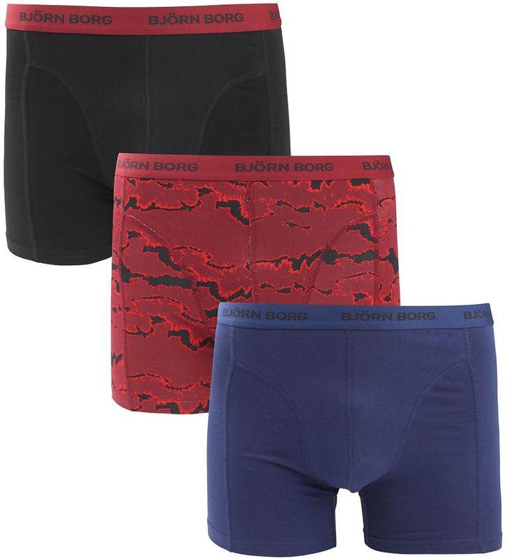 Bjorn Borg Boxers 3Pack Stretch Blauw Rood maat S Heren, Kleding | Heren, Ondergoed, Zwart, Boxer, Verzenden