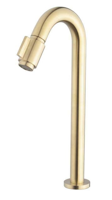 Victoria toiletkraan XL 1/2'' geborsteld messing, Doe-het-zelf en Bouw, Ophalen of Verzenden, Nieuw