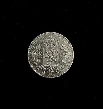 België. Leopold I. 5 Francs 1851 (Zonder minimumprijs), Postzegels en Munten