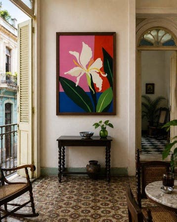 Salomé Blue - La flor que recuerda XL, Antiquités & Art, Art | Peinture | Moderne