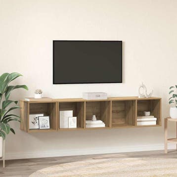 vidaXL TV Kast Set 2 st Artisan Eiken Bewerkt hout, Verzenden, Nieuw