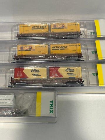 Minitrix N - Modeltrein goederenwagon (7) - DB, DSB, Nieuw