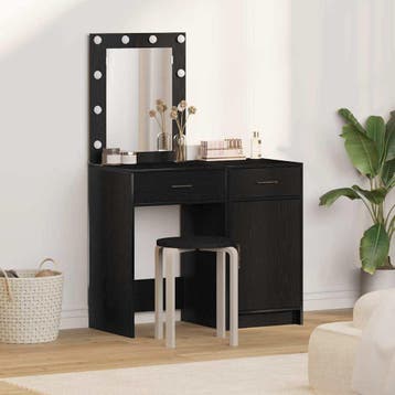 vidaXL Kaptafel 2 st Zwart 50 x 41 x 135 cm Bewerkt hout, Verzenden