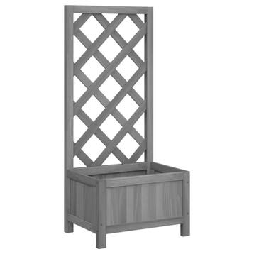 Plantenbak met latwerk grijs | Retour deal | -33% korting, Verzenden, Minder dan 60 cm, Zo goed als nieuw, 60 cm of meer