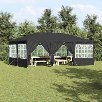 vidaXL Partytent Antraciet 600 x 400 x 266 cm Polyetheen, Verzenden, Nieuw