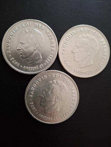 België. 250 Francs 1976, 3 x (Zonder minimumprijs), Postzegels en Munten