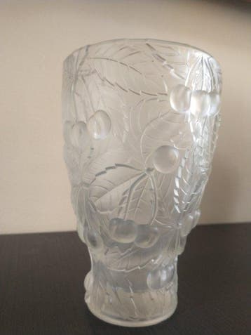 Barolac - Josef Inwald - Vase - Art déco cerises - Verre -