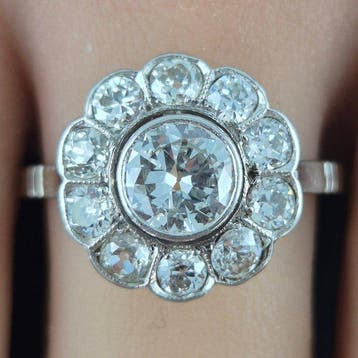 Zonder minimumprijs - Ring Platina - 2.00ct. tw. Diamant, Nieuw