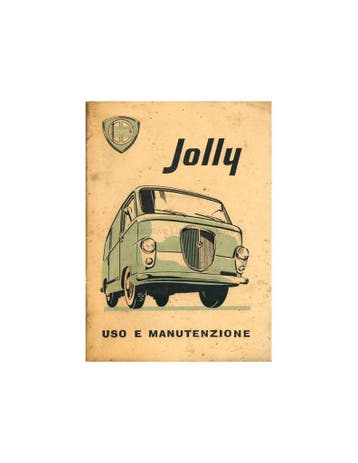 1963 LANCIA JOLLY INSTRUCTIEBOEKJE ITALIAANS, Ophalen of Verzenden