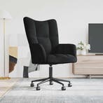 vidaXL Relaxstoel fluweel zwart, Verzenden