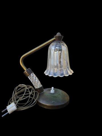 Lampe de table (2) - Verre, Laiton