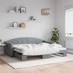 vidaXL Slaapbank met onderschuifbed 90x200 cm stof, Verzenden, Nieuw