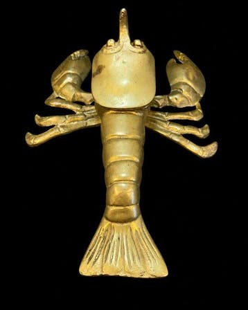 Cendrier - Cuivre - Laiton antique Lobster Ash, Antiquités & Art
