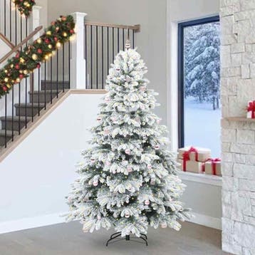 vidaXL Kunstkerstboom met 300 LED met standaard Wit 240 cm, Verzenden