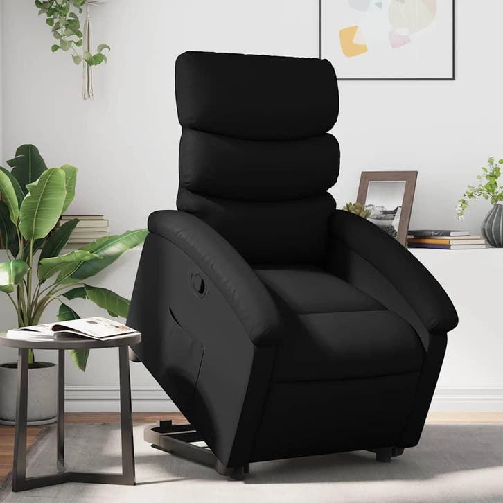 vidaXL Sta-op-stoel kunstleer zwart, Huis en Inrichting, Fauteuils, Nieuw, Verzenden