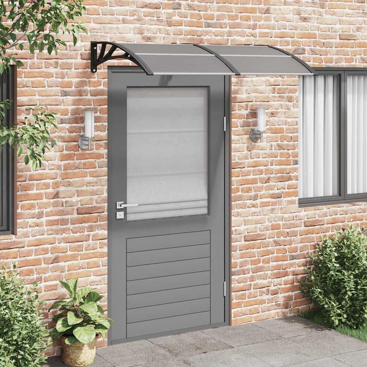 vidaXL Deurluifel 150x75 cm polycarbonaat zwart, Tuin en Terras, Zonneschermen, Nieuw, Verzenden