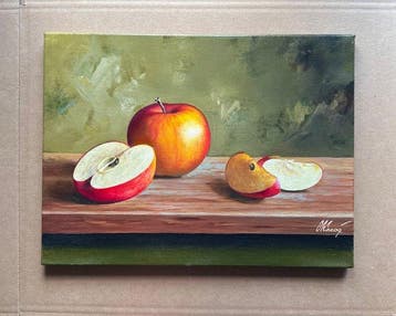 Sergey Kolodyazhniy (XX-XXI) - Still life with apples, Antiek en Kunst