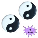 Fako Bijoux - Tennisdemper - Yin Yang - Zwart/Wit - 2 Stuks, Verzenden
