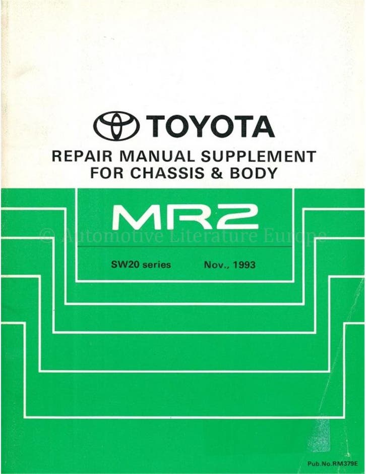 1994 TOYOTA MR2 CHASSIS & CAROSSERIE (SUPPLEMENT), Auto diversen, Handleidingen en Instructieboekjes