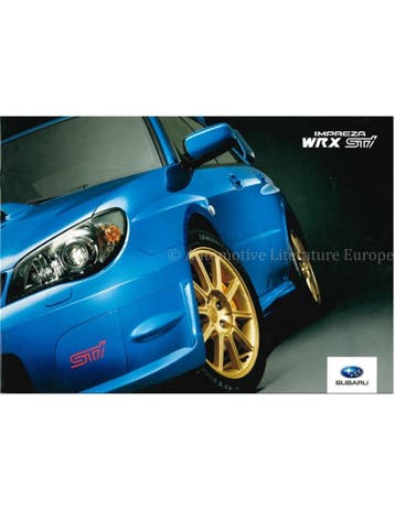 2006 SUBARU IMPREZA WRX STI BROCHURE NEDERLANDS, Ophalen of Verzenden