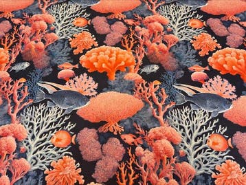 Tissu en coton pour tapisserie GCFabrics – Fantaisie marine, Antiek en Kunst