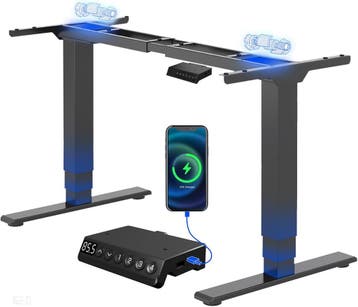 Zit sta bureau - Elektrisch - Verstelbaar - Bureauframe - Zw, Divers, Verzenden
