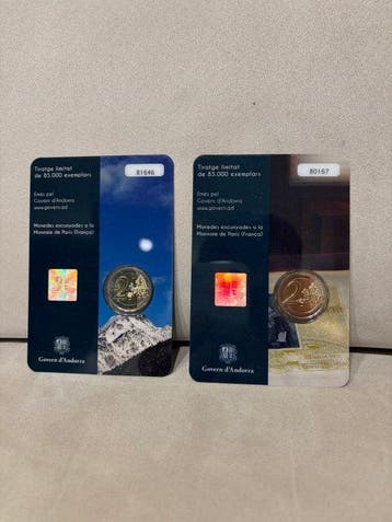 Andorre. 2 Euro 2017 Himne Andorra + Pirineus (2 monete)
