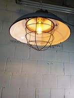 Plafondlamp - OKs 2 - Gietijzer - Industriële kooi-hanglamp, Antiek en Kunst