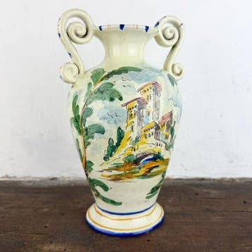 Albisola - Vaas - Majolica - Antiek uit de jaren 1920,