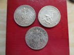 Duitsland, keizerrijk 3 Mark 3x 1911/1913 / Saxony & Prussia