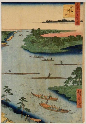 Utagawa Hiroshige /  (1797–1858) Monding van de