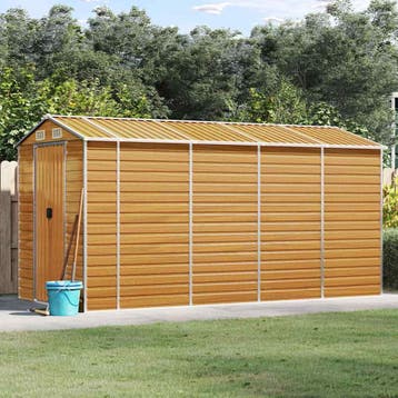 vidaXL Tuinschuur 191x385x198 cm gegalvaniseerd staal, Verzenden, Nieuw