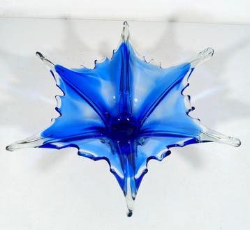 Vase - Verre immergé - Centre de table, années 1970, Antiquités & Art