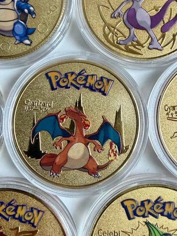 Pokémon - Speelgoed Colección temática de 7 monedas, Nieuw