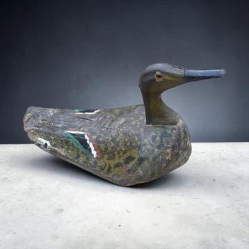 Large Spanish Hand-Carved Hunting Decoy - exceptional