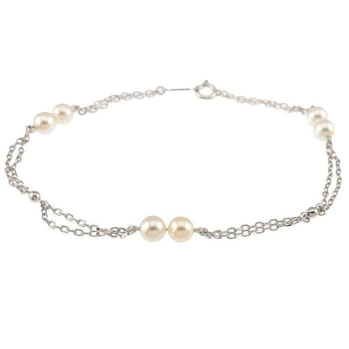 Mikimoto - Armband - 18 karaat Witgoud, Bijoux, Sacs & Beauté, Bracelets