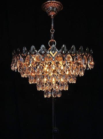 Kroonluchter - Kristal, Messing - Lustre tranen