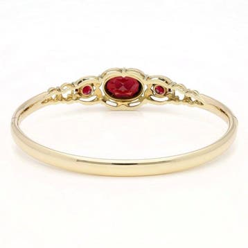 Armband - 14 karaat Geel goud - Granaat