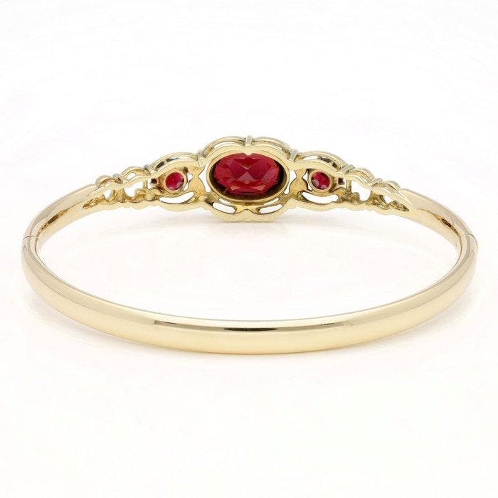 Armband - 14 karaat Geel goud - Granaat, Bijoux, Sacs & Beauté, Bracelets